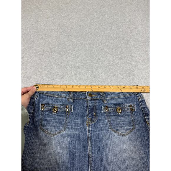 Y2K Bubblegum Womens Size 11/12 Denim Mini Skirt - Picture 4 of 8